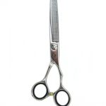 VG10 32T polished thinning scissors closed view