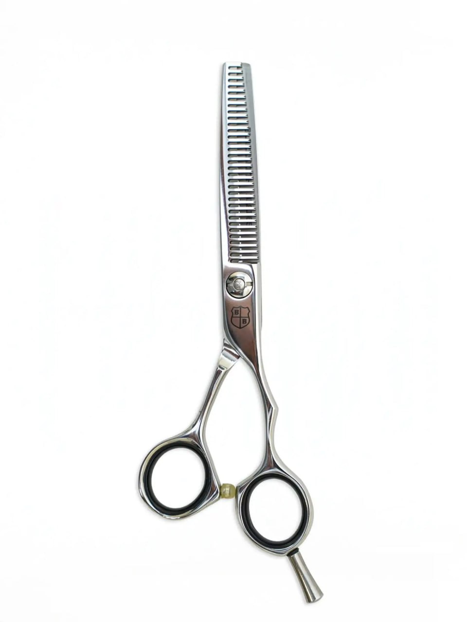 VG10 Blacksmith Blades Thinning Scissors Polished Closed View VG10 Blacksmith Blades polished thinning scissors closed view for professional hairdressers