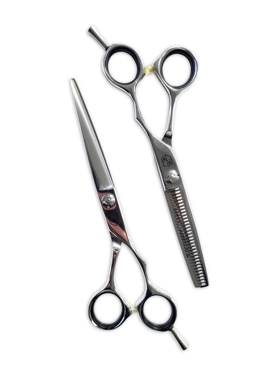 VG10 Master Series Polished Cutting Thinning Set Professional Hairdressing Scissors Set VG10 Master Series polished cutting and thinning scissors set for professional hairdressers and stylists