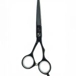 VG10 matte black hair cutting scissors closed detail product image